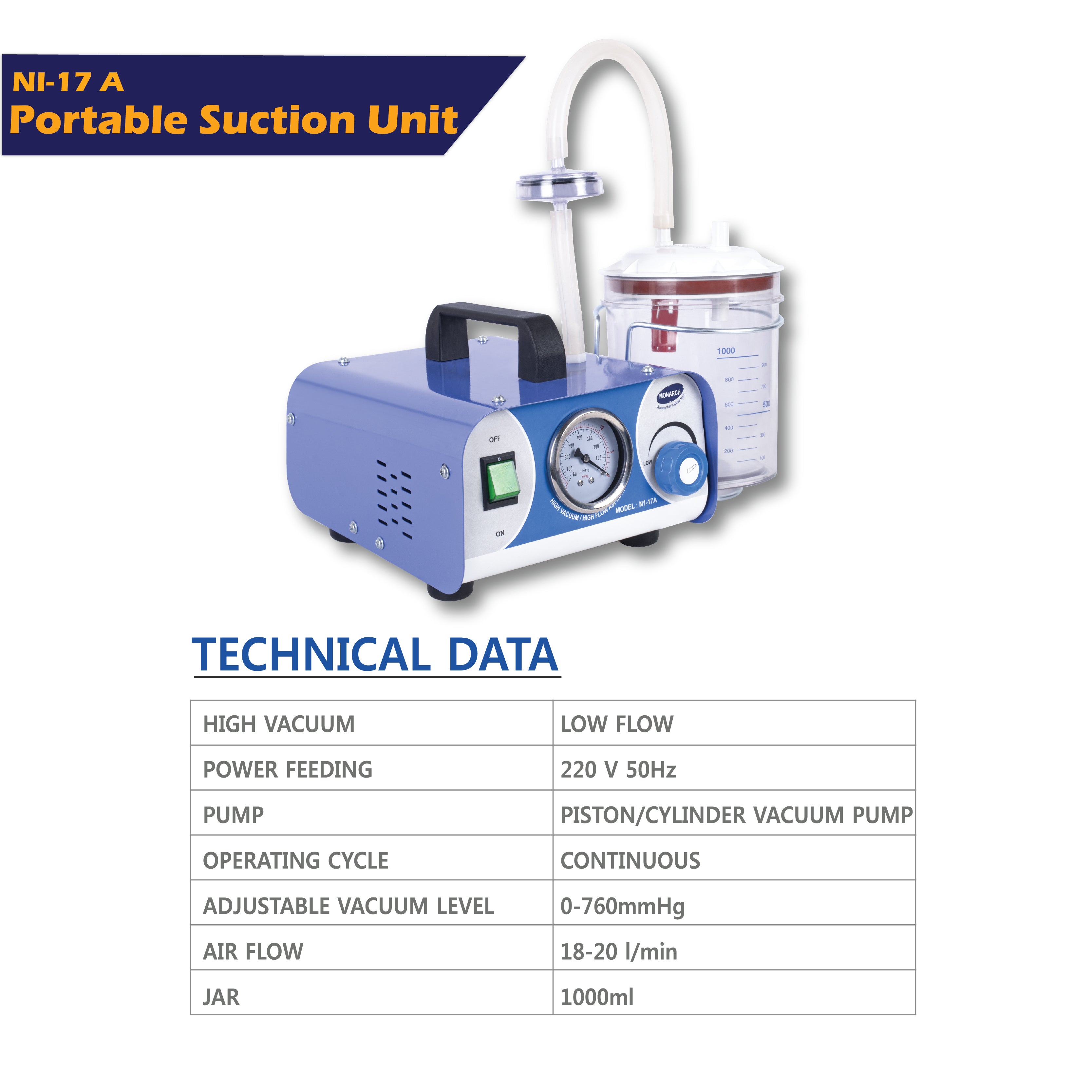 NI-17A: Portable suction unit