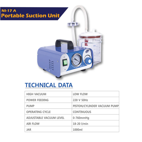 NI-17A: Portable suction unit