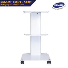 Smart Cart SC-01 Medical Roller Trolley Cart | Multi Purpose Medical Trolley with Tray with Wheel, (Load Upto 60KG), Trolley for Beauty or Medical Equipment, Dental Trolley, Salon Trolley